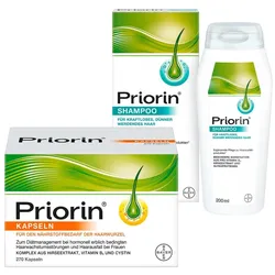 Priorin Haarpflege-Set: Priorin Kapseln 270Stück + Shampoo 200ml