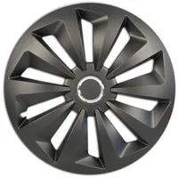 CARTREND Radzierblenden Fox 38 cm (15 Zoll) schwarz 4 Stück