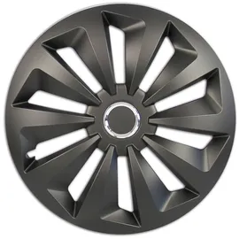 CARTREND Radzierblenden Fox 38 cm (15 Zoll) schwarz 4 Stück