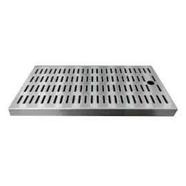 ich-zapfe Tropfblech CNS zum Einlassen 440 mm x 240 mm inkl. Ablaufstutzen