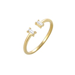 Elli PREMIUM Verlobungsring Topas Edelstein Offen 375 Gelbgold 54 Damen 