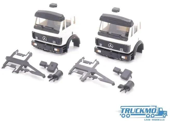 Elbe-Modell Mercedes Benz SK `88 2x Kabine als Bausatz weiß EM0370