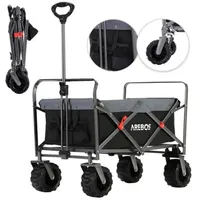 Arebos Bollerwagen faltbar schwarz