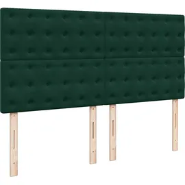 vidaXL Boxspringbett 180 x 200 cm Dunkelgrün