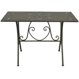 Hti-Living Gartentisch 120 Lily 120 x 70 x 75 cm Braun/Rot
