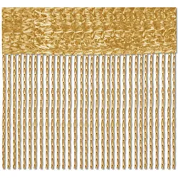 Bestlivings Fadenvorhang 2er Pack Gardine Raumteiler, Auswahl: 90x240 gold - goldbeige