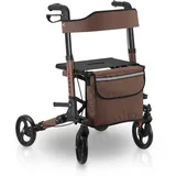 Aluminium Rollator Vital mit Sitz - Braun