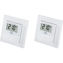 eQ-3 Homematic IP Smart Home 150180A0, Temp. und Luftfeucht. Sensor mit Display, 2 Stück - Hygrometer