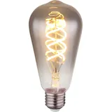 GLOBO E27 Filament LED dimmbar 6,5 Watt, 220 Lumen, 2000 Kelvin Ø6,4cm