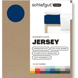 SCHLAFGUT Easy Jersey 140 x 200 - 160 x 200 cm blue deep