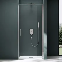 mai & mai Duschtür Nischentür Dusche Duschabtrennung Duschkabine 75cm Schwingtür 8mm ESG-Sicherheitsglas mit Nanobeschichtung Hebe-senk-mechanismus Klarglas Teramo36k