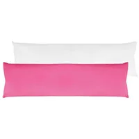 BestLivings Seitenschläfer Kissenhülle 40x140cm + Füllkissen pink