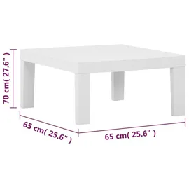 vidaXL Garten-Lounge-Set 4-tlg. Kunststoff weiß