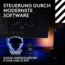 Logitech Astro A50 (Gen 5) LIGHTSPEED kompatibel mit Dolby Atmos inkl. Basisstation, kabellos, Over-ear Gaming Headset Bluetooth Weiß