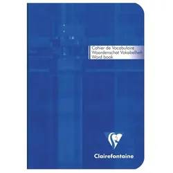 Clairefontaine 10x Vokabelheft A6, 32 Blatt 90g, liniert mit Mittelstrich - Sortiert 3647C