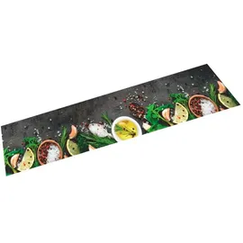 vidaXL Küchenteppich Waschbar Gewürze 60x300 cm Samt
