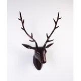 ARTRA Dekogeweih Deko Geweih Hirschkopf Braun Größe: L Wandfigur Weihnachten Hirsch (1 St)