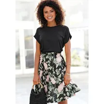 Buffalo Jerseykleid Kurzarm Mehrfarbig 46