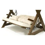 Xlmoebel Schaukelsitz Dunkelbraune Polster für moderne Gartenschaukel aus Holz, Hergestellt in Europa beige|braun