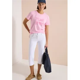 Cecil Wide Leg 3/4 Jeans im Loose Fit - Weiß