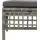 vidaXL Gartenhocker mit Kissen Grau Poly Rattan