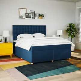 vidaXL Boxspringbett 180 x 200 cm Blau