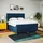 vidaXL Boxspringbett 180 x 200 cm Blau