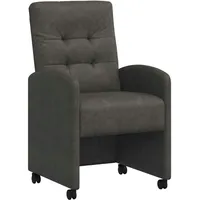 VidaXL Esszimmerstühle mit Rollen 2 pcs Schwarz 57 x