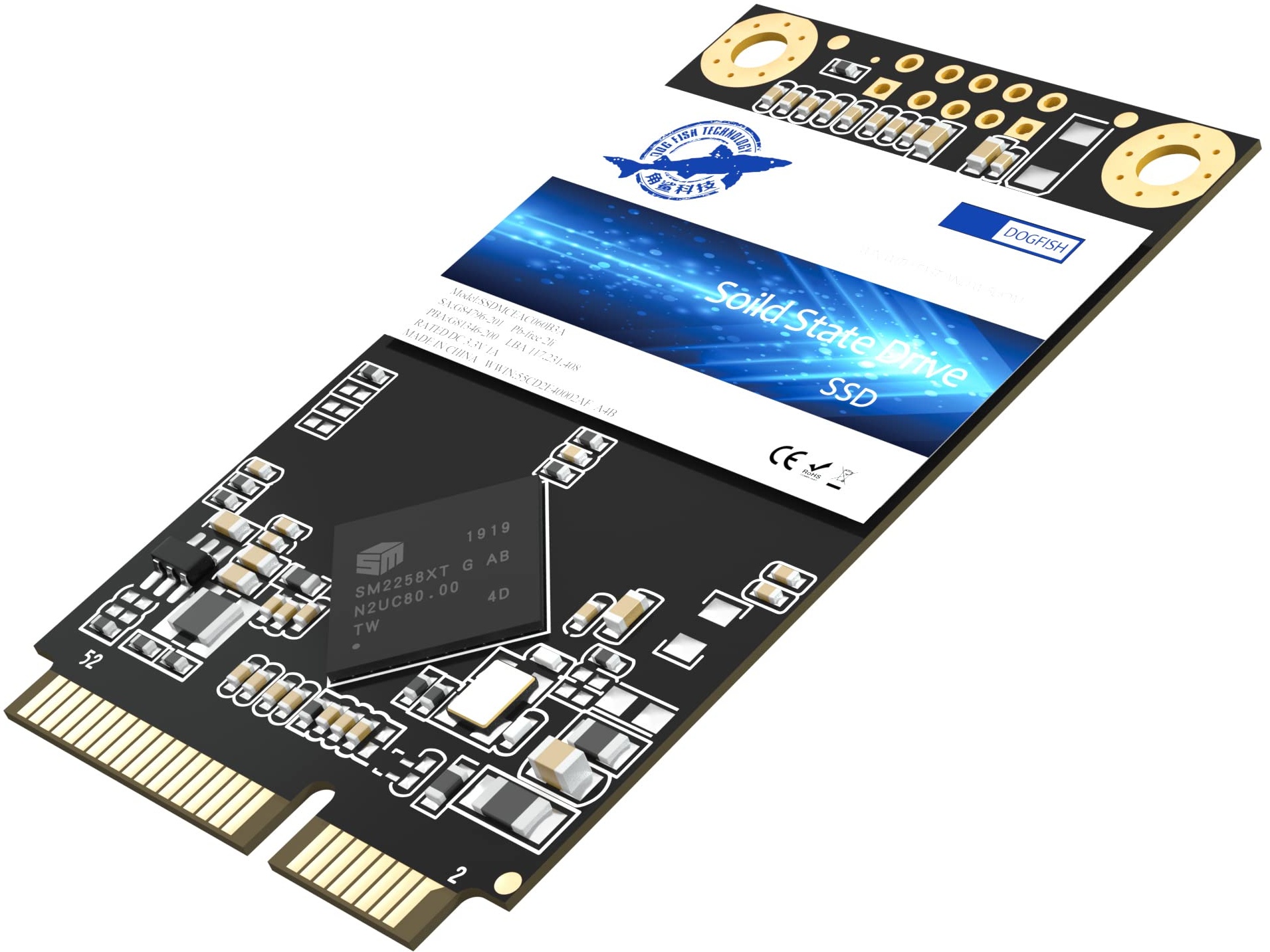 Dogfish SSD mSATA 480GB Integrierte Solid-State-Festplatte Hochleistungs-Festplatte Für Desktop-Laptop 6 GB/s Einschließlich SSD 32GB 60GB 64GB 120GB 128GB 240GB 250GB 500GB (480GB, msata)