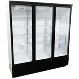 Romux® Glastürkühlschrank MC 1150 Liter 3 Türen Belüftet | Professioneller Getränkekühlschrank mit Glastür & LED