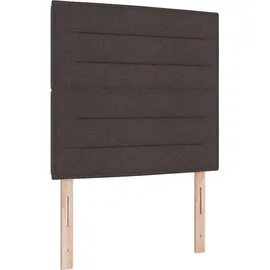 vidaXL Boxspringbett 100 x 200 cm Dunkelbraun/Grau