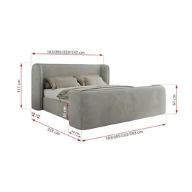 MKS Emora Classic Duo 180 x 200 cm Hellgrau Strukture
