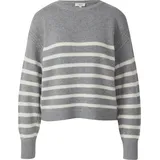 s.Oliver Gestreifter Strickpullover grau 4XL