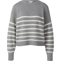 s.Oliver Gestreifter Strickpullover grau 4XL