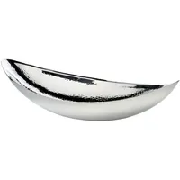 Edzard Schale Halifax (Länge 40 cm), silberfarben, hochglanzpoliert,fein gehämmert, Edelstahl