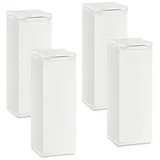 SO-TECH® Möbelfuß QUEBEC weiß, höhenverstellbare Möbelbeine aus Aluminium, (4-St), Höhe 120 mm (10 mm) 40 x 40 mm, passend für feststehende Möbel weiß 4 cm x 12 cm x 4 cm