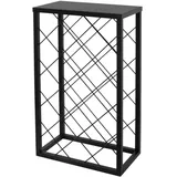ML-Design Weinregal Schwarz, Metall, 22x68x40 cm, Wohnzimmer, Regale, Weinregale