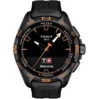 TISSOT T-Touch Connect Solar 47,5 mm Silikonarmband Schwarz T121.420.47.051.04