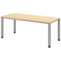 Bümö Schreibtisch Ahorn, Nachbildung,Ahorn, Rechteckig, 180x74x80 cm, FSC Mix,