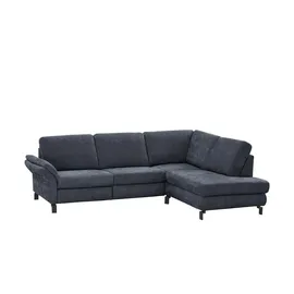 Max Schelling Eckcouch Flachgewebe 3-Sitzer Blau