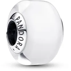 Pandora 793118C00 Charm Silber Muranoglas Weiß Mini