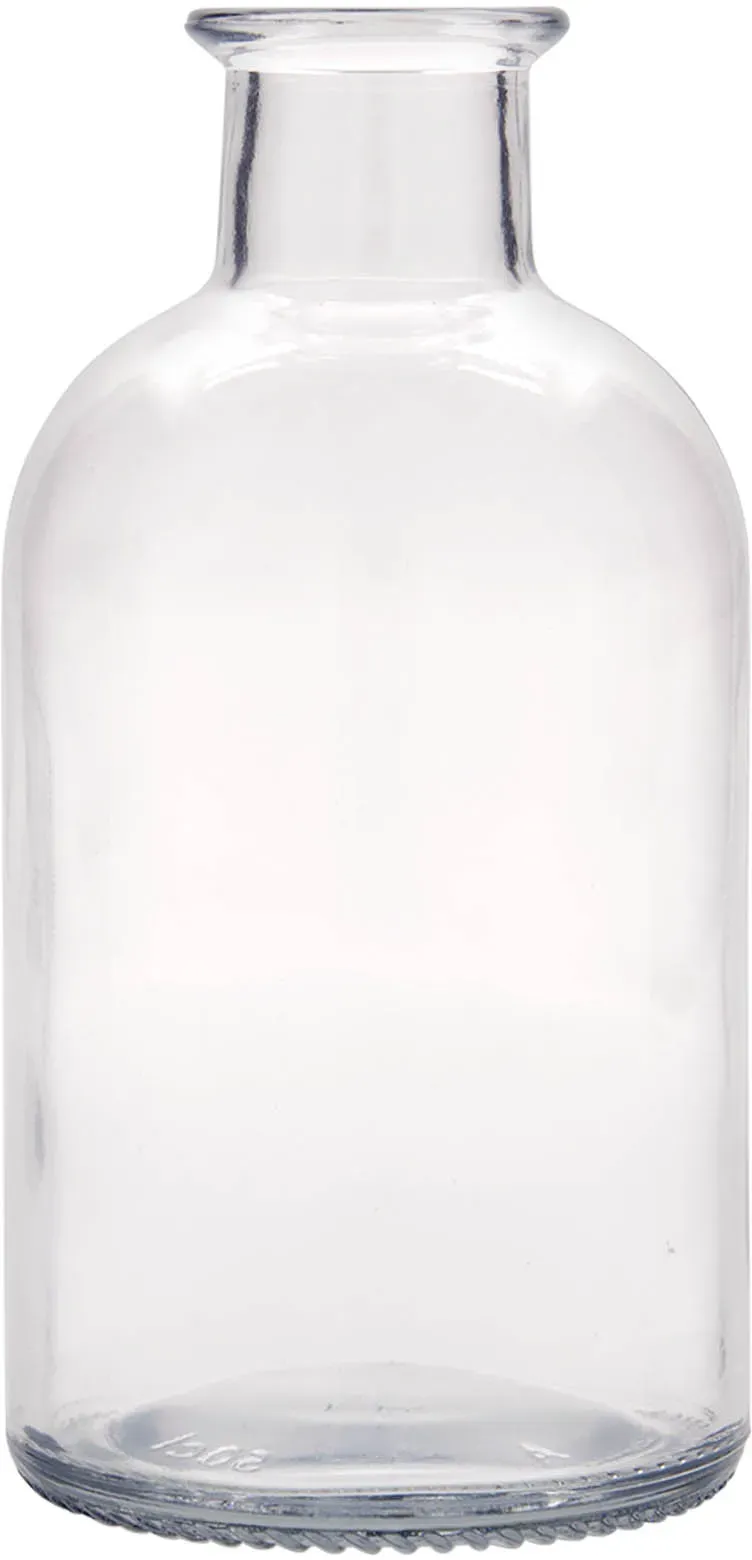 250 ml Bottiglia di vetro 'Eleganza', ovale, imboccatura: fascetta