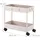 Relaxdays Rollwagen, 2 Etagen, Servierwagen, Küchenwagen, Bad & Büro, Rollregal, HBT 38x39,5x21,5 cm, Bastelwagen, beige