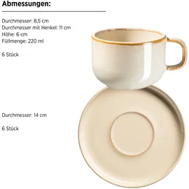 Mäser Kaffeetasse 0,22 l Beige 6
