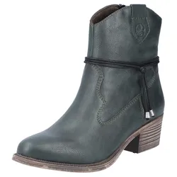 Westernstiefelette, Cowboyboots, Stiefelette, Blockabsatz, in spitz zulaufender Form, Gr. 39, dunkelgrün, , 10872134-39