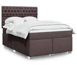 vidaXL Boxspringbett 140 x 200 cm Dunkelbraun