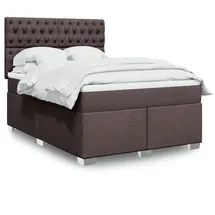 vidaXL Boxspringbett 140 x 200 cm Dunkelbraun