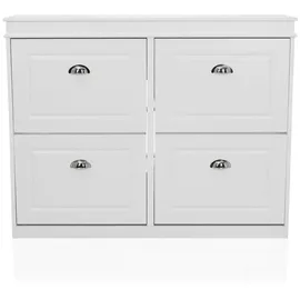 hjh living ESTHA 4 104 x 82 x 24 cm weiß / weiß matt