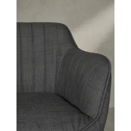 KADIMA DESIGN Retro Drehstuhl Maria Polyester grau
