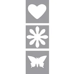 3 Rayher Motivlocher Herz/Blume/Schmetterling